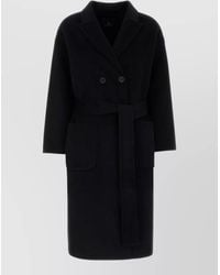 Anine Bing - Wool Blend Dylan Coat Long Belted Pockets - Lyst