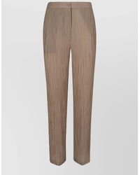 Emporio Armani - Straight Leg Pants Subtle Shimmer Texture - Lyst