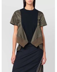 Sacai - Cotton And Nylon T-Shirt - Lyst