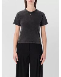 OTTOLINGER - Pierced Collar Fitted Crewneck T-Shirt - Lyst