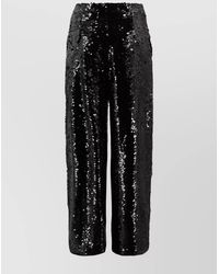Philosophy - High Waist Sequin Embellished Wide Leg Trousers - Lyst