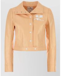 Courreges - Vinyl Blazer Jacket Collared Neck Long Sleeves - Lyst
