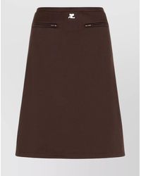 Courreges - Logo Midi A-Line Skirt - Lyst