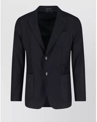 Giorgio Armani - Tailored Blazer With Notch Lapel Design - Lyst