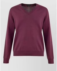 Tom Ford - Silk V-Neck Long-Sleeve Sweater - Lyst