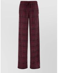 Ermanno Scervino - Silk Checked Crystal-Embellished Wide-Leg Pants - Lyst