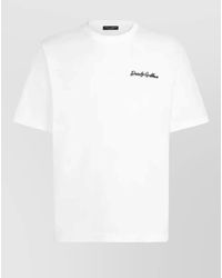 Dolce & Gabbana - Cotton Regular-Fit Crew-Neck Short-Sleeve T-Shirt - Lyst