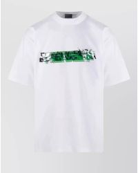 Balenciaga - Medium Fit T Shirt Crew Neck Print - Lyst