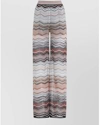 Missoni - Chevron Lamé High-Rise Wide-Leg Trousers - Lyst