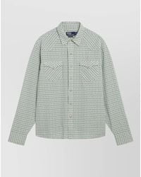 Polo Ralph Lauren - Checked Shirt Chest Pockets Long Sleeves - Lyst