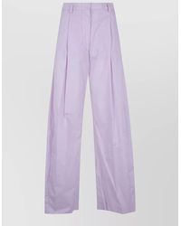 Thelatest - Billie Popeline High Waist Wide Trousers - Lyst
