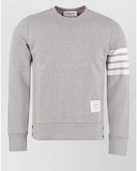 Thom Browne - Cotton Striped Crew-Neck Sweatshirt - Lyst