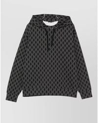 Emporio Armani - Printed Cotton Hooded Sweatshirt Long Sleeves - Lyst