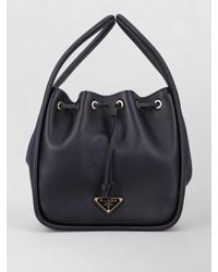 Prada - Bucket Bag Smooth Calf Leather Handles - Lyst
