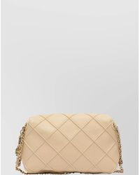 Tory Burch - Fleming Small Lamb Leather Quilted Crossbody Bag - Lyst