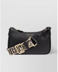 Emporio Armani - Pebbled Faux Leather Baguette Mini Shoulder Bag - Lyst