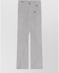 Courreges - Textured Wool Asymmetric Wide-Leg Trousers - Lyst
