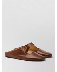 Marsèll - Distesa Leather Mules Cut Out Detail Flat - Lyst