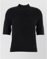 Loulou de Saison - Cashmere Ruth Sweater Mock Neck Short Sleeves - Lyst