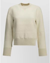 Sacai - Cotton Cashmere Crew Neck Knit Sweater - Lyst