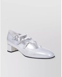 CAREL PARIS - Triple Strap Square Toe Block Heel Pump - Lyst