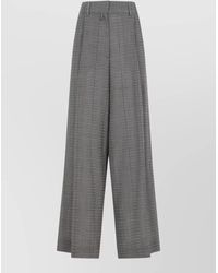 Dries Van Noten - Wool High-Rise Pleated Wide-Leg Trousers - Lyst
