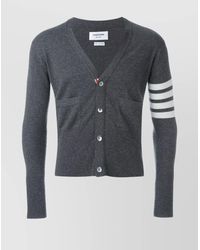 Thom Browne - Cashmere Ribbed V-Neck Cardigan - Lyst