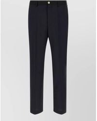 Marni - Tropical Wool Tailored Crease Trousers Belt Loops - Lyst