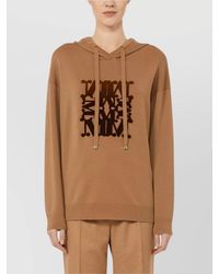 Max Mara - Adjustable Hood Wool Sweater For - Lyst