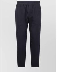 Emporio Armani - Drawstring Chino Trousers With Elastic Waistband - Lyst
