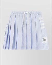 Thom Browne - Cotton Pleated Mini Skirt - Lyst