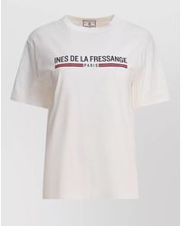 Ines De La Fressange Paris - Crew Neck Short Sleeve Straight Hem T-Shirt - Lyst