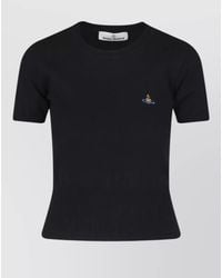 Vivienne Westwood - Crew Neck Knit Top Short Sleeves - Lyst