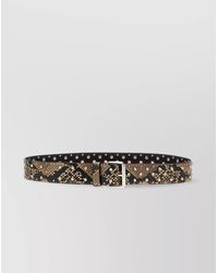Dries Van Noten - Adjustable Snake Print Studded Belt - Lyst