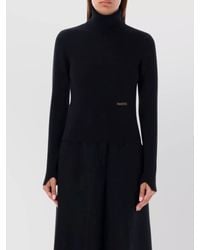 Patou - Ribbed Texture Turtleneck Knit Long Sleeves - Lyst