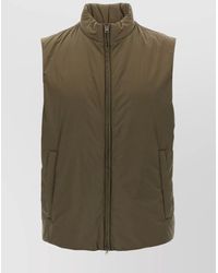 Herno - Quilted High Collar Sleeveless Vest - Lyst
