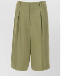 Ami Paris - Pleated Bermuda Shorts - Lyst