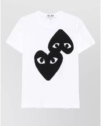 Comme des Garçons - Crew Neck Cotton Graphic Print T-Shirt - Lyst