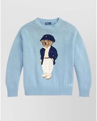 Polo Ralph Lauren - Bear Motif Oversized Cotton Knit Jumper - Lyst