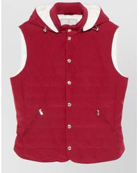 Brunello Cucinelli - Hooded Down Vest - Lyst