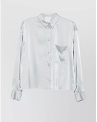 forte_forte - Silk Long Sleeve Shirt - Lyst