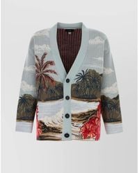 Alanui - Embroidered Wool Blend Cardigan - Lyst