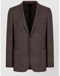 Lardini - Single-Breasted Prince Of Wales Blazer - Lyst