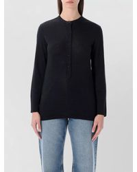 Isabel Marant - Linen Long-Sleeve Henley T-Shirt - Lyst