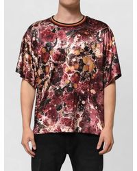 Dolce & Gabbana - Polyester Marble Print Oversize T-Shirt - Lyst
