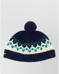 Miu Miu - Wool Beanie Hat Knit Pattern Tassel - Lyst