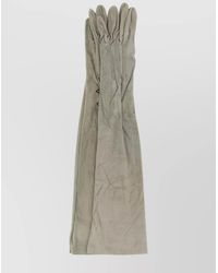 Prada - Suede Long Gloves - Lyst