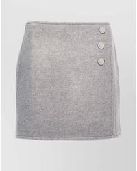 Tory Burch - Wool High-Rise Mini Skirt - Lyst