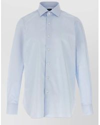 Finamore 1925 - Napoli Shirt Button Down Collar Long Sleeves - Lyst