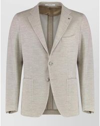 Tagliatore - Single Breasted Wool Blend Notch Lapel Jacket - Lyst
